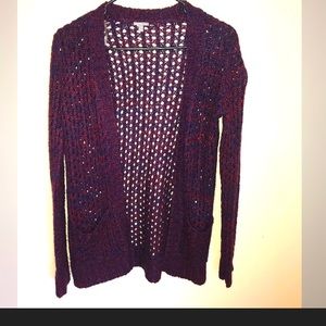 Knit Sweater Red & Blue